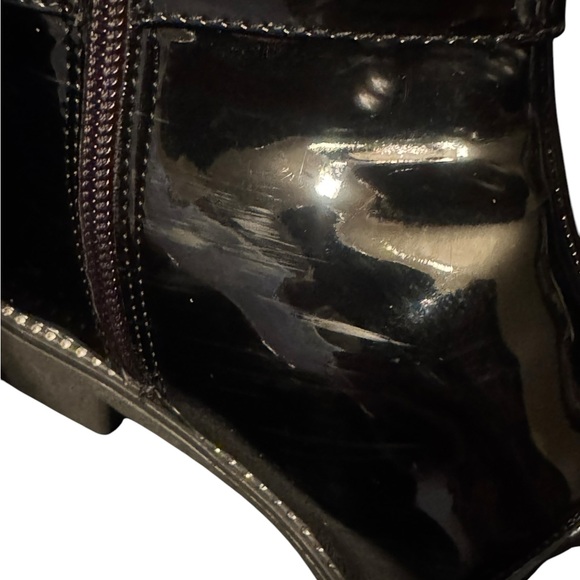 Gymboree Black Patent Leather Girls Boots Size 5 - Picture 7 of 10
